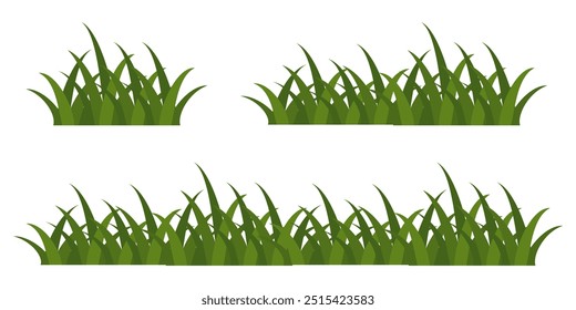 Grass. Set of Grass vector illustrations in flat style. Grass illustration isolated on white background.