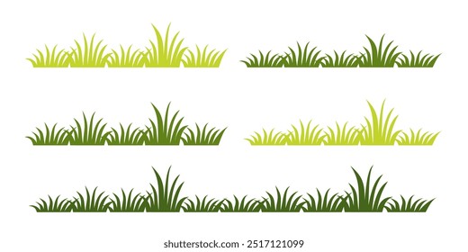 Grass. Set of Grass vector illustrations in flat style. Grass illustration isolated on white background