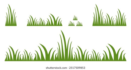 Grass. Set of Grass vector illustrations in flat style. Grass illustration isolated on white background
