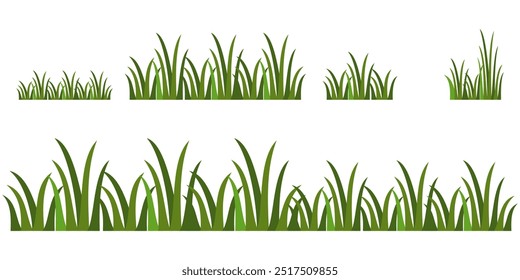 Grass. Set of Grass vector illustrations in flat style. Grass illustration isolated on white background