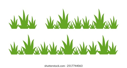 Grass. Set of Grass vector illustrations in flat style. Grass illustration isolated on white background