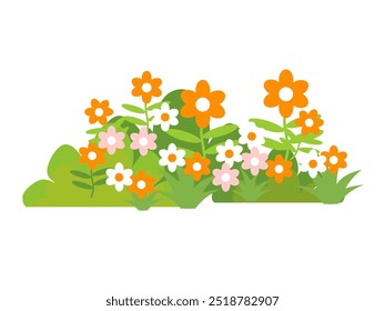 Grass. Set of Grass vector illustrations in flat style. Grass illustration isolated on white background
