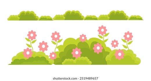 Grass. Set of Grass vector illustrations in flat style. Grass illustration isolated on white background