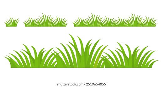 Grass. Set of Grass vector illustrations in flat style. Grass illustration isolated on white background