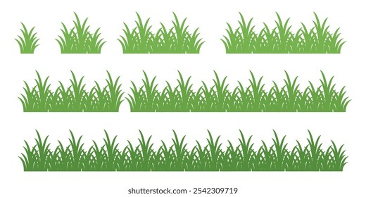 Grass. Set of Grass vector illustrations in flat style. Grass illustration isolated on white background
