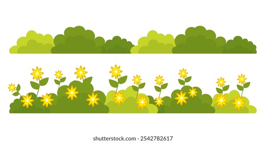 Grass. Set of Grass vector illustrations in flat style. Grass illustration isolated on white background