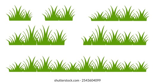 Grass. Set of Grass vector illustrations in flat style. Grass illustration isolated on white background