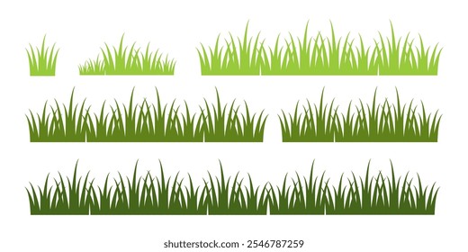 Grass. Set of Grass vector illustrations in flat style. Grass illustration isolated on white background