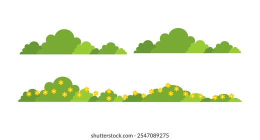 Grass. Set of Grass vector illustrations in flat style. Grass illustration isolated on white background