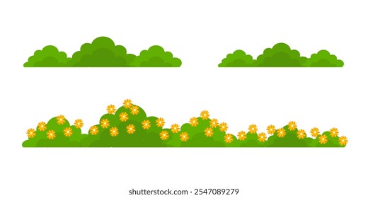 Grass. Set of Grass vector illustrations in flat style. Grass illustration isolated on white background