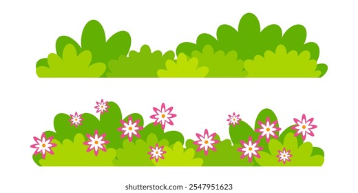 Grass. Set of Grass vector illustrations in flat style. Grass illustration isolated on white background
