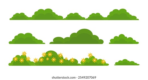 Grass. Set of Grass vector illustrations in flat style. Grass illustration isolated on white background