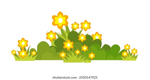Grass. Set of Grass vector illustrations in flat style. Grass illustration isolated on white background