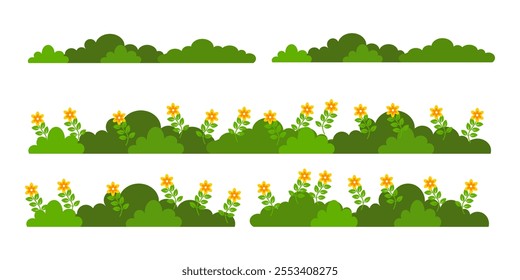 Grass. Set of Grass vector illustrations in flat style. Grass illustration isolated on white background