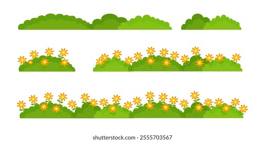 Grass. Set of Grass vector illustrations in flat style. Grass illustration isolated on white background