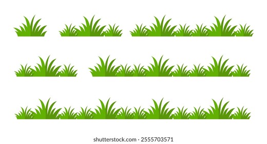Grass. Set of Grass vector illustrations in flat style. Grass illustration isolated on white background