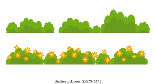Grass. Set of Grass vector illustrations in flat style. Grass illustration isolated on white background