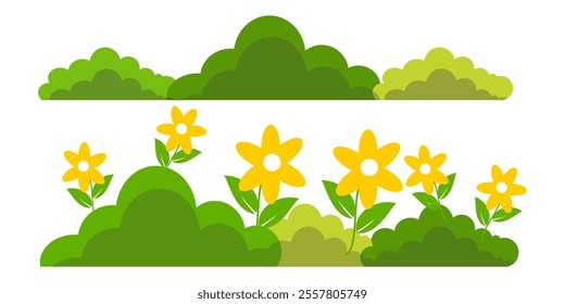 Grass. Set of Grass vector illustrations in flat style. Grass illustration isolated on white background