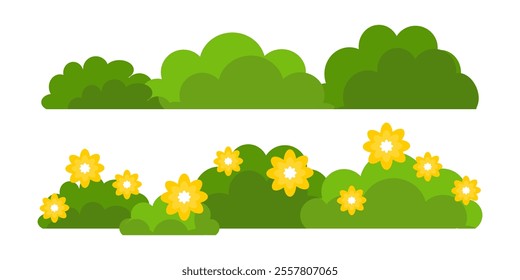 Grass. Set of Grass vector illustrations in flat style. Grass illustration isolated on white background