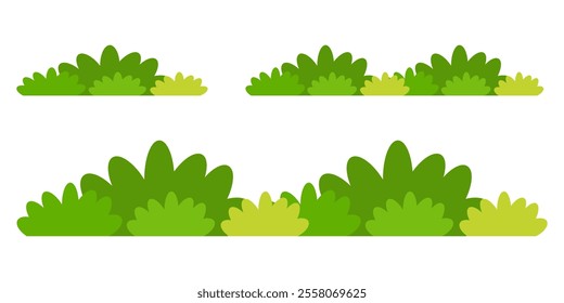 Grass. Set of Grass vector illustrations in flat style. Grass illustration isolated on white background
