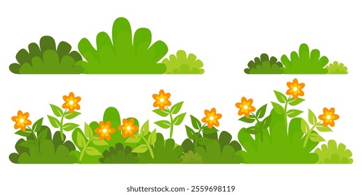 Grass. Set of Grass vector illustrations in flat style. Grass illustration isolated on white background