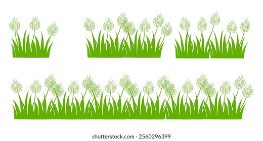 Grass. Set of Grass vector illustrations in flat style. Grass illustration isolated on white background