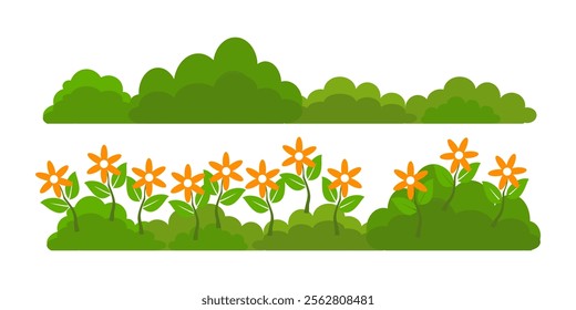Grass. Set of Grass vector illustrations in flat style. Grass illustration isolated on white background