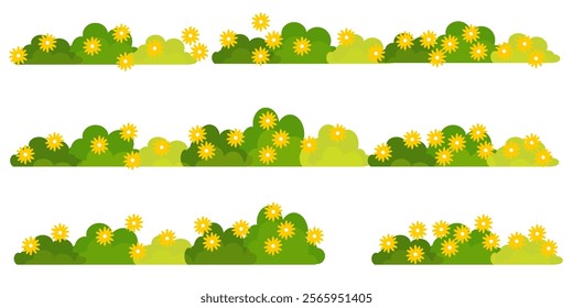 Grass. Set of Grass vector illustrations in flat style. Grass illustration isolated on white background