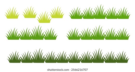 Grass. Set of Grass vector illustrations in flat style. Grass illustration isolated on white background