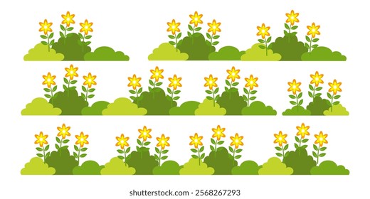 Grass. Set of Grass vector illustrations in flat style. Grass illustration isolated on white background