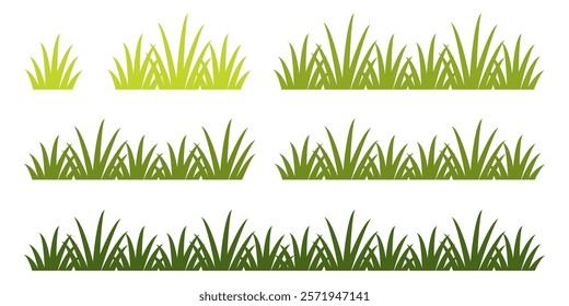 Grass. Set of Grass vector illustrations in flat style. Grass illustration isolated on white background