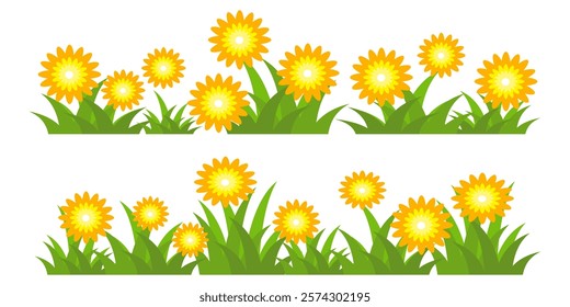 Grass. Set of Grass vector illustrations in flat style. Grass illustration isolated on white background