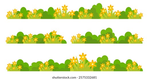 Grass. Set of Grass vector illustrations in flat style. Grass illustration isolated on white background