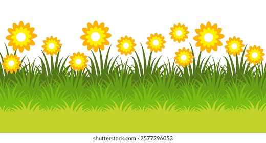 Grass. Set of Grass vector illustrations in flat style. Grass illustration isolated on white background