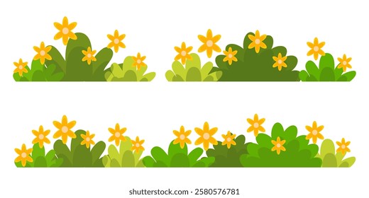 Grass. Set of Grass vector illustrations in flat style. Grass illustration isolated on white background