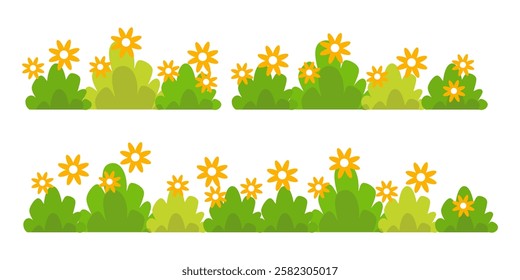 Grass. Set of Grass vector illustrations in flat style. Grass illustration isolated on white background