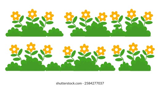 Grass. Set of Grass vector illustrations in flat style. Grass illustration isolated on white background