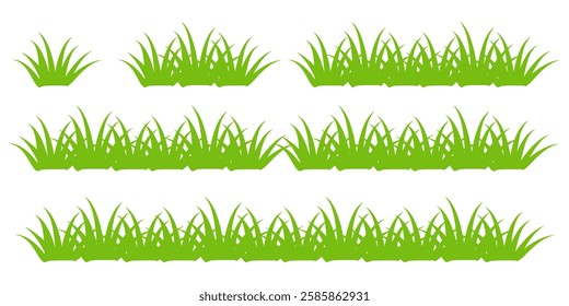 Grass. Set of Grass vector illustrations in flat style. Grass illustration isolated on white background