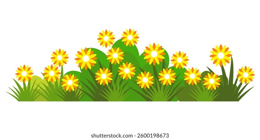 Grass. Set of Grass vector illustrations in flat style. Grass illustration isolated on white background