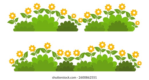 Grass. Set of Grass vector illustrations in flat style. Grass illustration isolated on white background