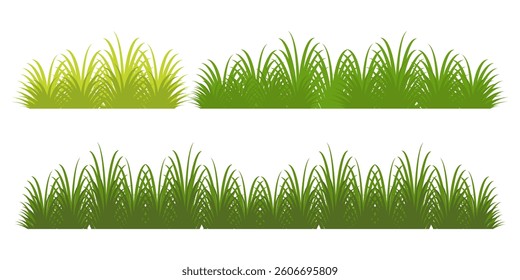 Grass. Set of Grass vector illustrations in flat style. Grass illustration isolated on white background