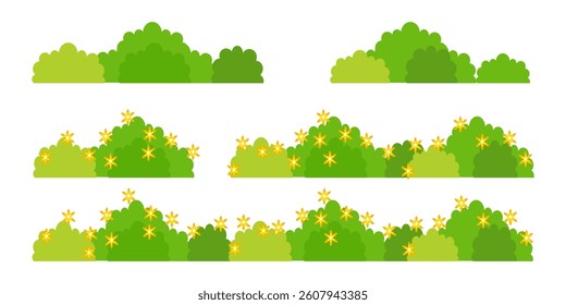 Grass. Set of Grass vector illustrations in flat style. Grass illustration isolated on white background