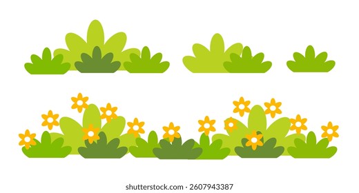 Grass. Set of Grass vector illustrations in flat style. Grass illustration isolated on white background