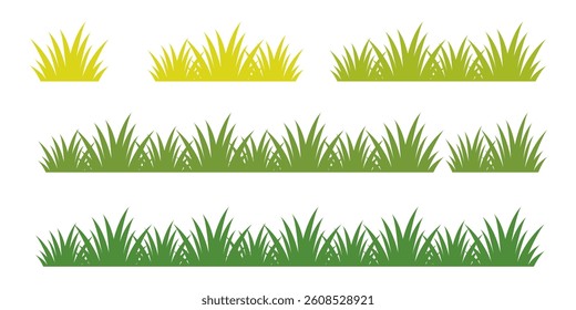 Grass. Set of Grass vector illustrations in flat style. Grass illustration isolated on white background