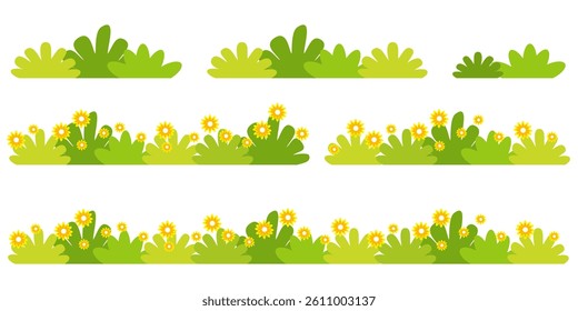 
Grass. Set of Grass vector illustrations in flat style. Grass illustration isolated on white background