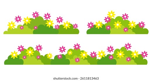 Grass. Set of Grass vector illustrations in flat style. Grass illustration isolated on white background