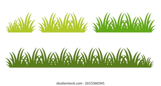 Grass. Set of Grass vector illustrations in flat style. Grass illustration isolated on white background