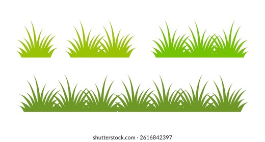 Grass. Set of Grass vector illustrations in flat style. Grass illustration isolated on white background