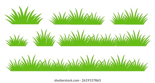 Grass. Set of Grass vector illustrations in flat style. Grass illustration isolated on white background