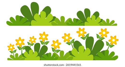 Grass. Set of Grass vector illustrations in flat style. Grass illustration isolated on white background